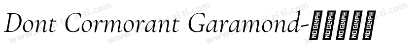 Dont Cormorant Garamond字体转换